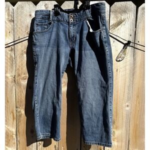 Eddie Bauer Women's Denim Capri Pants Size 8 Stretch Blue Cropped Jeans